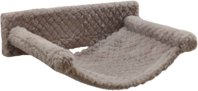 Katzenkletterwand Kerbl Monte Baldo - 6 teilig - mit Häuschen, Hängematte, Liegebrett und Stufen, taupe